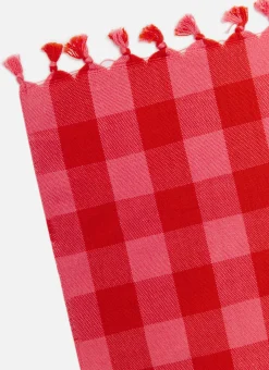 Gingham Guava Tablecloth><noscript><img data-lazyloaded=