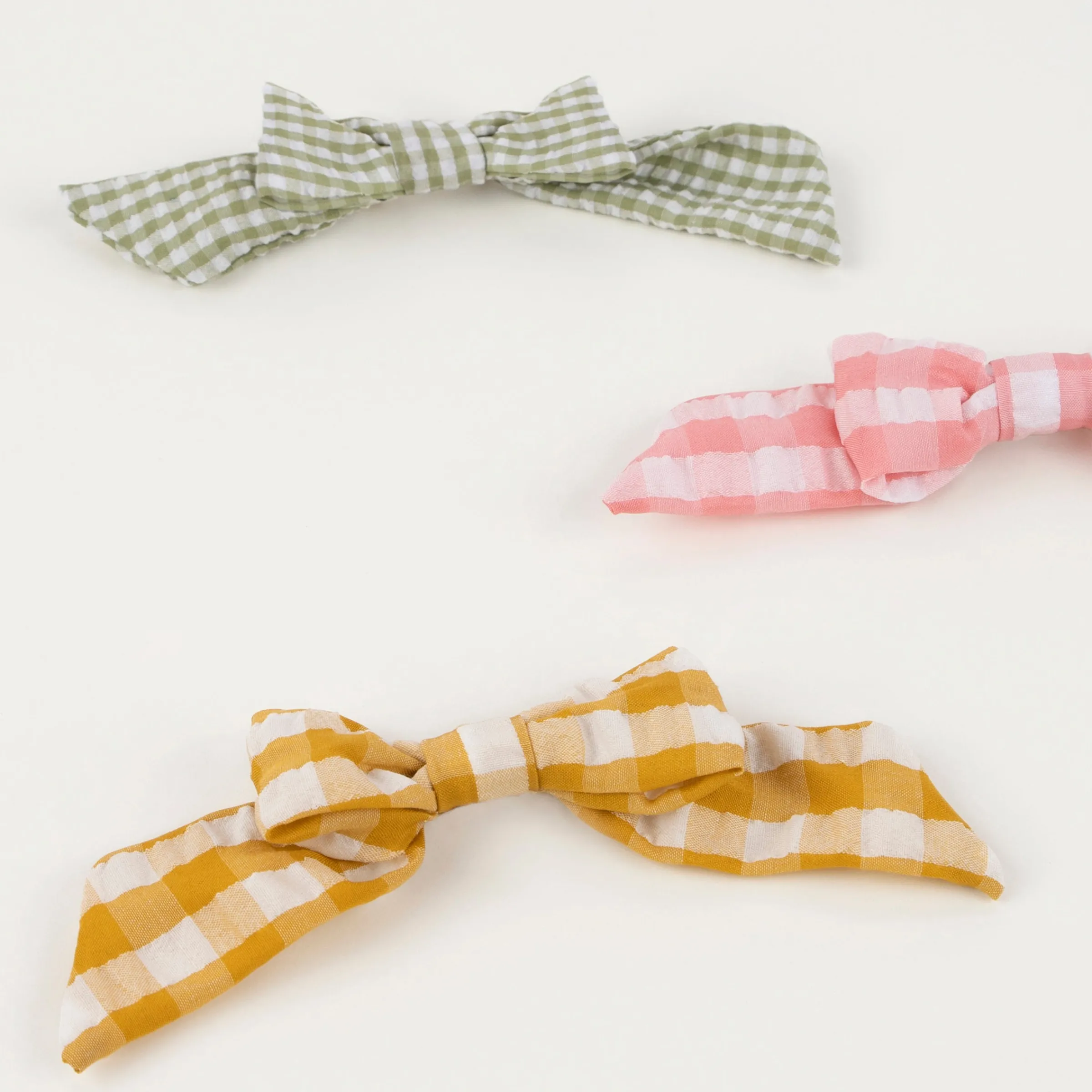 Gingham Hair Bows (x 6)>Meri Meri Sale