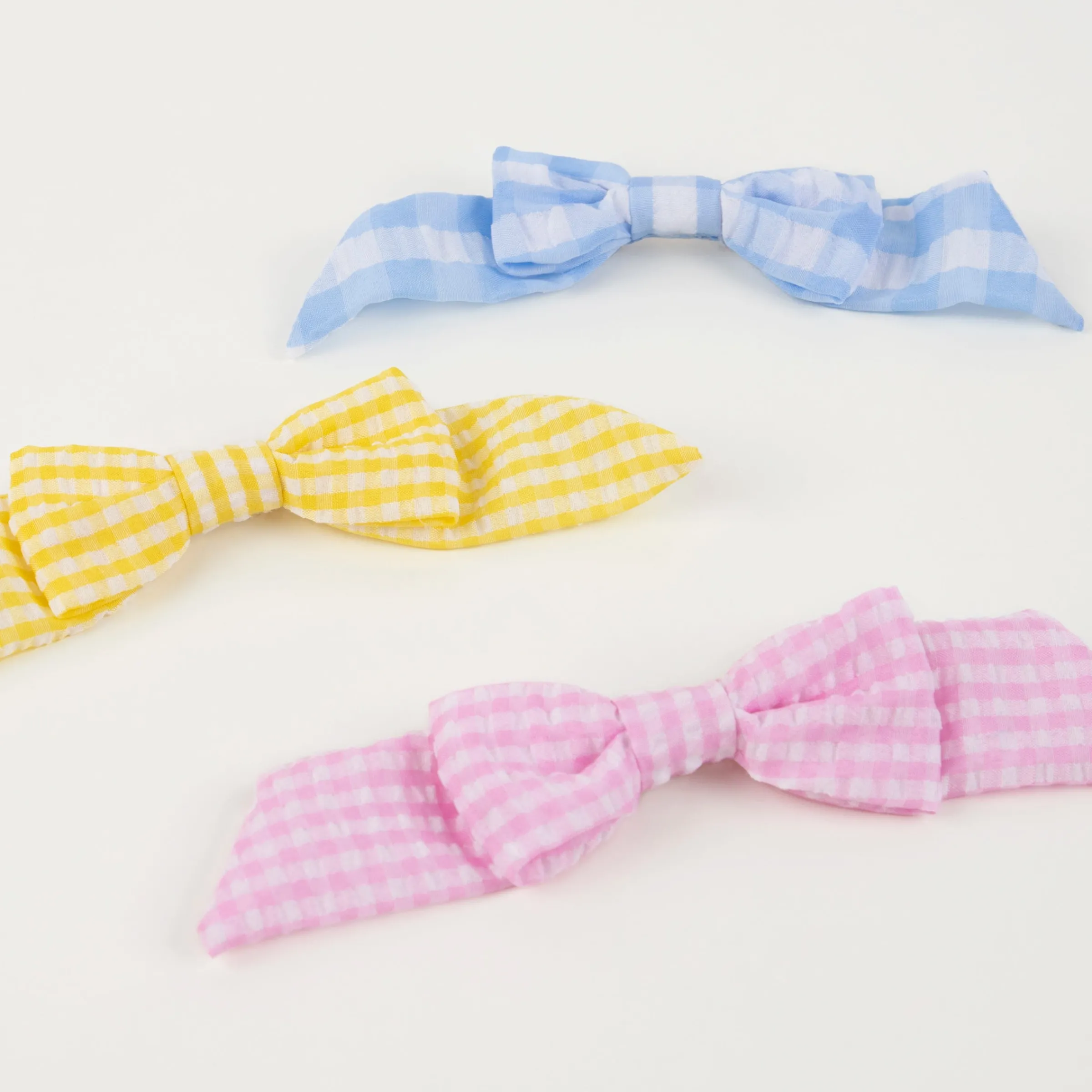Gingham Hair Bows (x 6)>Meri Meri Sale