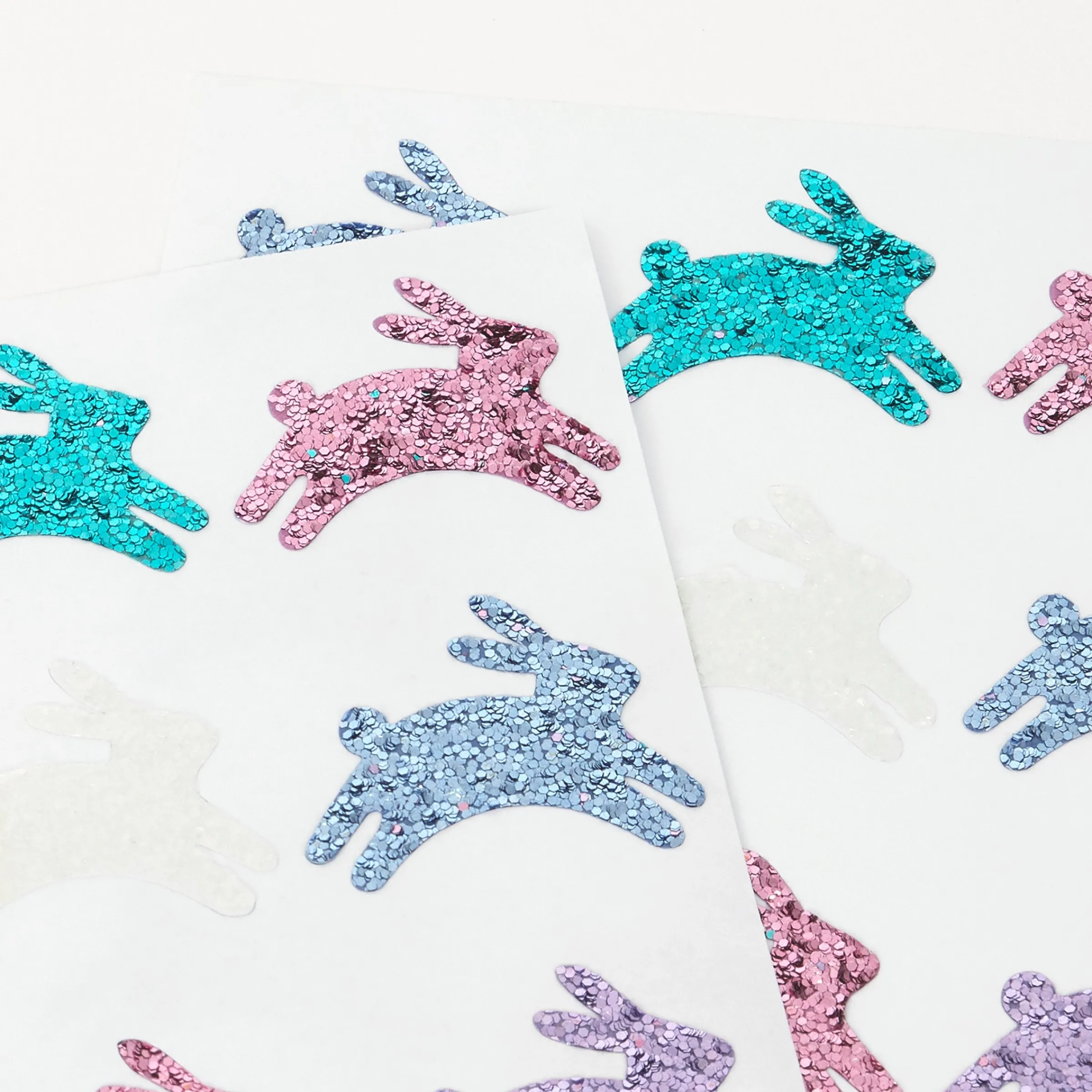 Glitter Bunny Stickers (x 8 sheets)>Meri Meri Clearance