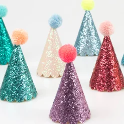 Glitter Mini Party Hats (x 8)>Meri Meri Best