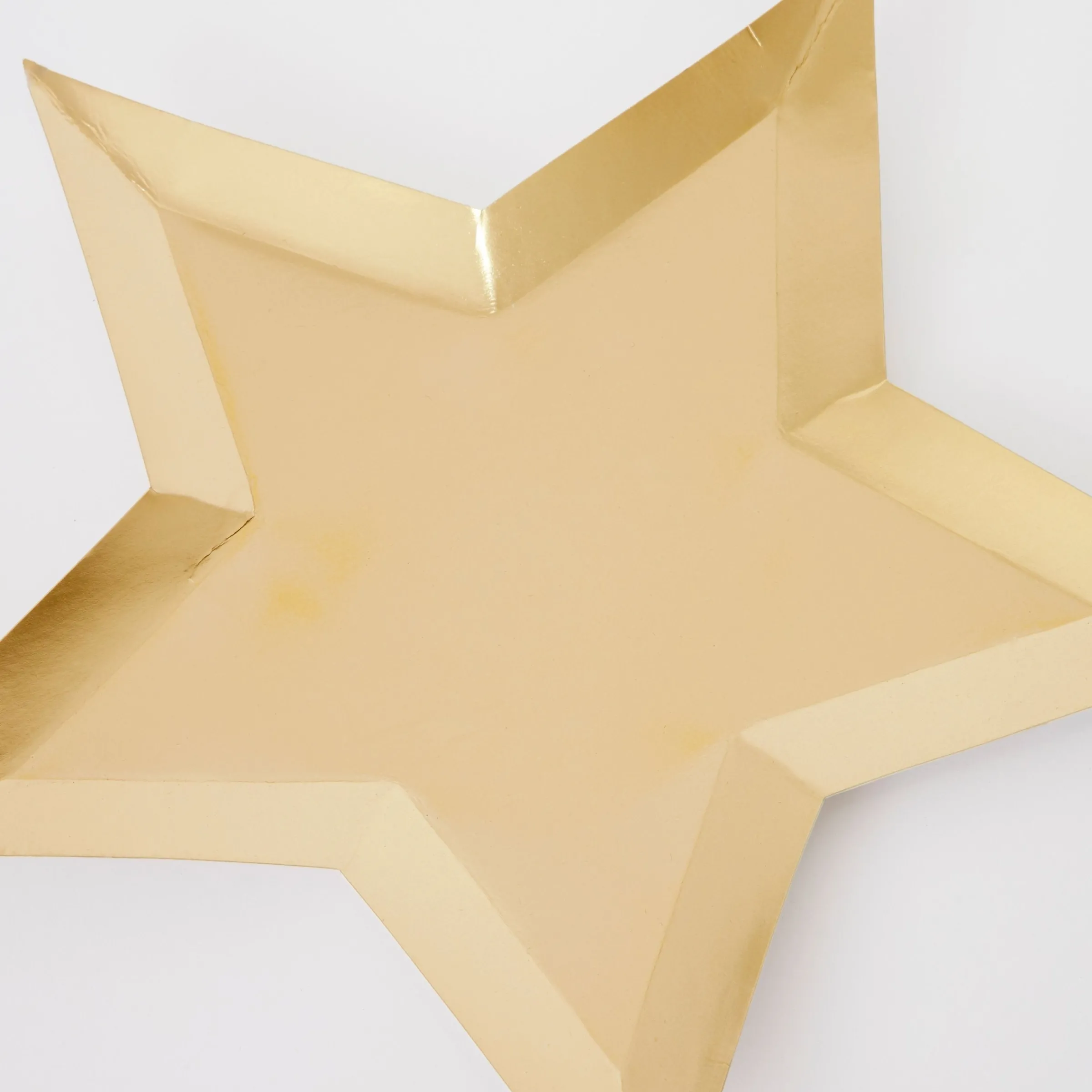 Gold Foil Star Plates (x 8)>Meri Meri New