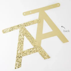 Gold Glitter Letter Garland Set><noscript><img width=