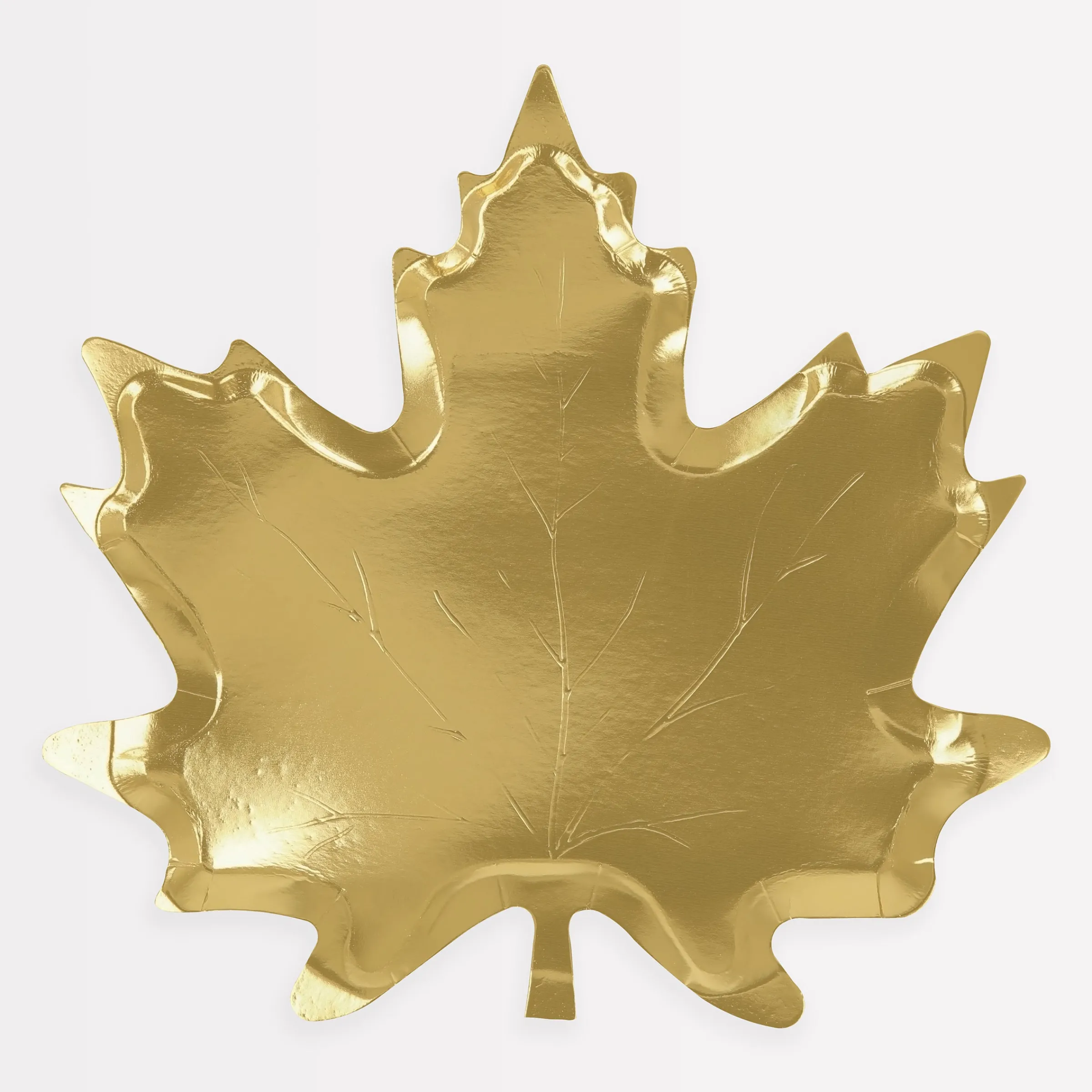 Gold Maple Leaf Plates (x 8)>Meri Meri Fashion