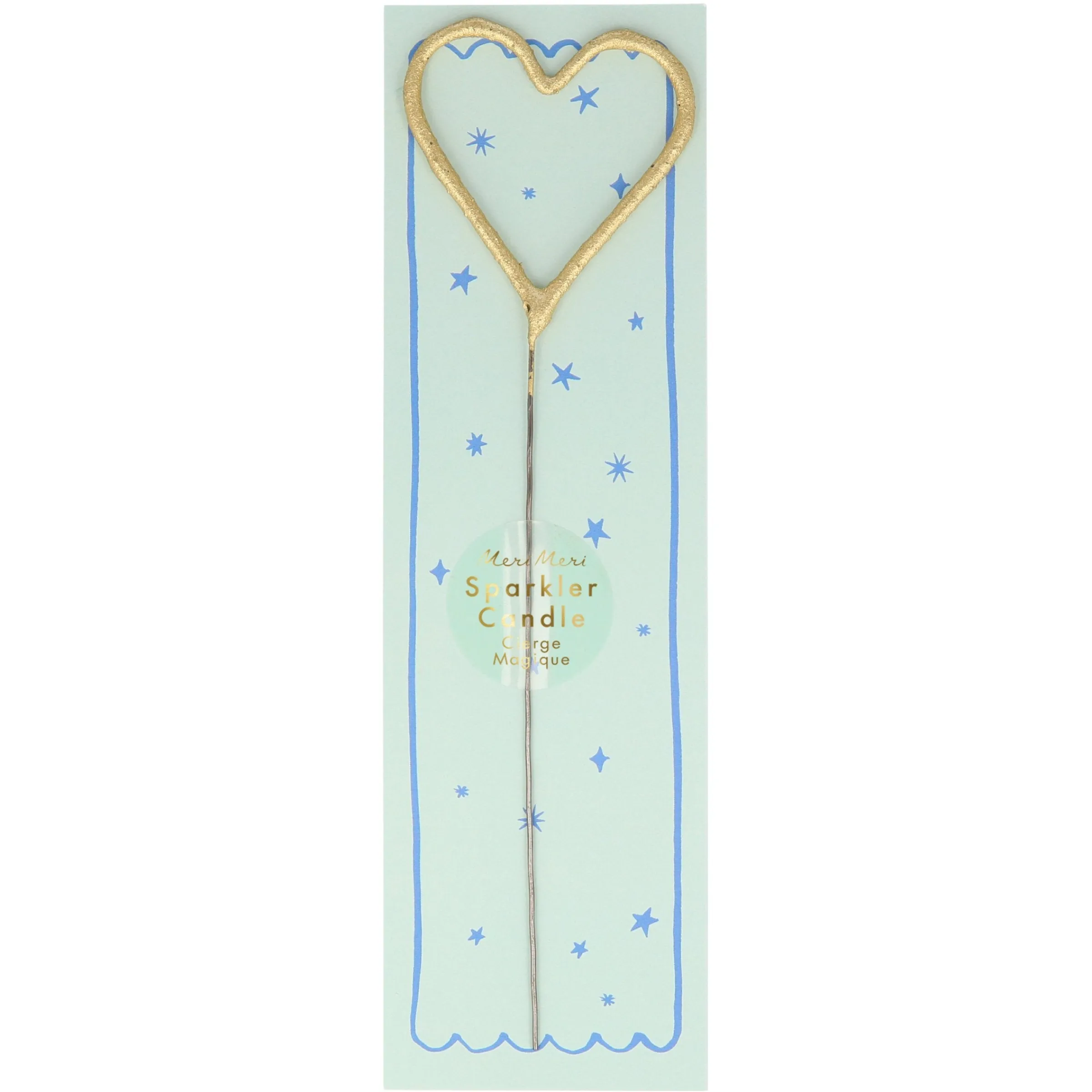Gold Sparkler Heart Candle>Meri Meri Discount