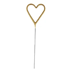Gold Sparkler Heart Candle><noscript><img width=