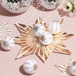 Gold Stripe Star Plates (x 8)><noscript><img width=