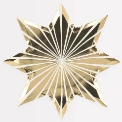 Gold Stripe Star Plates (x 8)><noscript><img width=