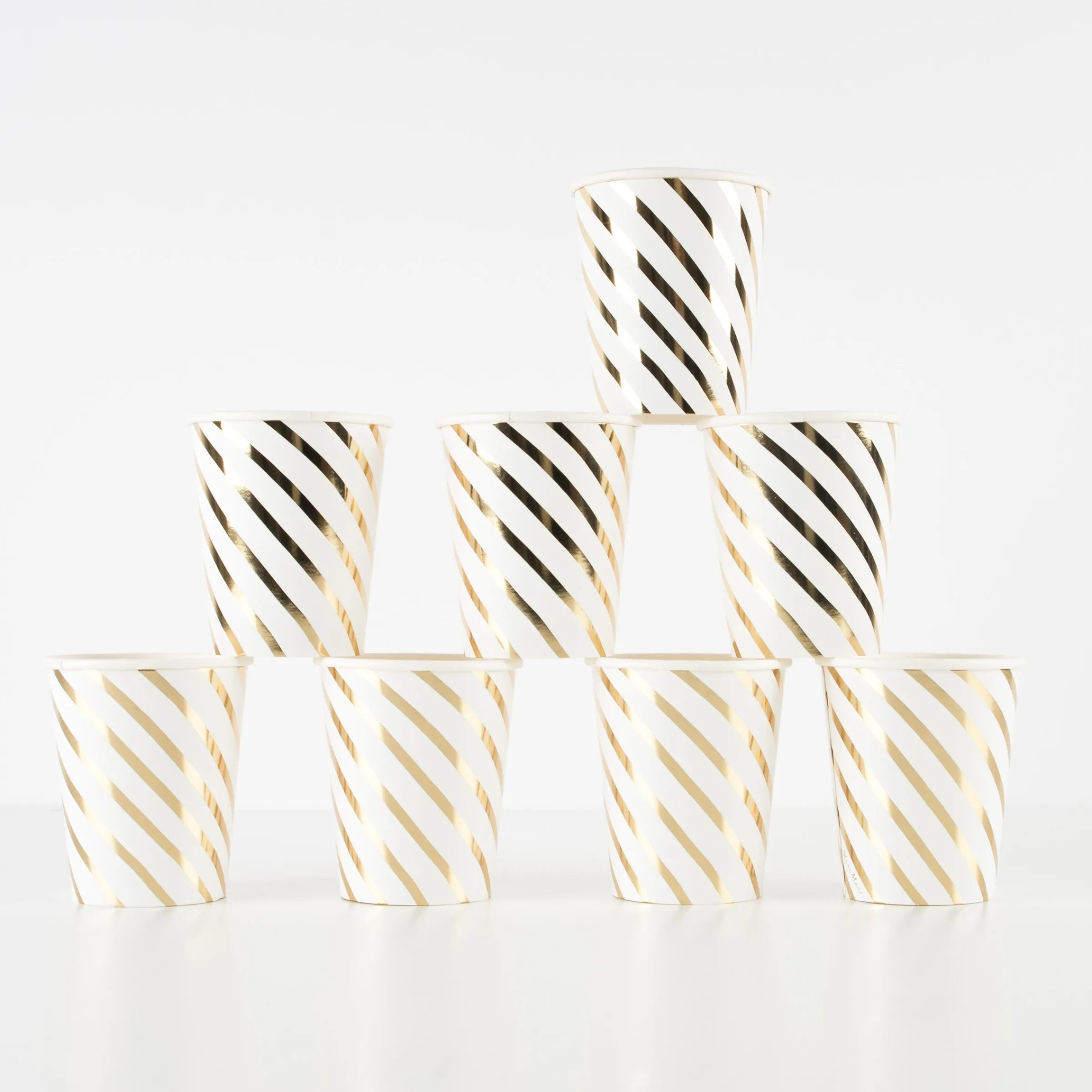 Gold Swirl Cups (x 8)>Meri Meri Discount