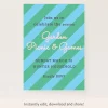 Green/Blue Fun Stripe Download & Print Invitation>Meri Meri Outlet