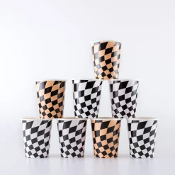 Halloween Checker Cups (x 8)>Meri Meri Fashion