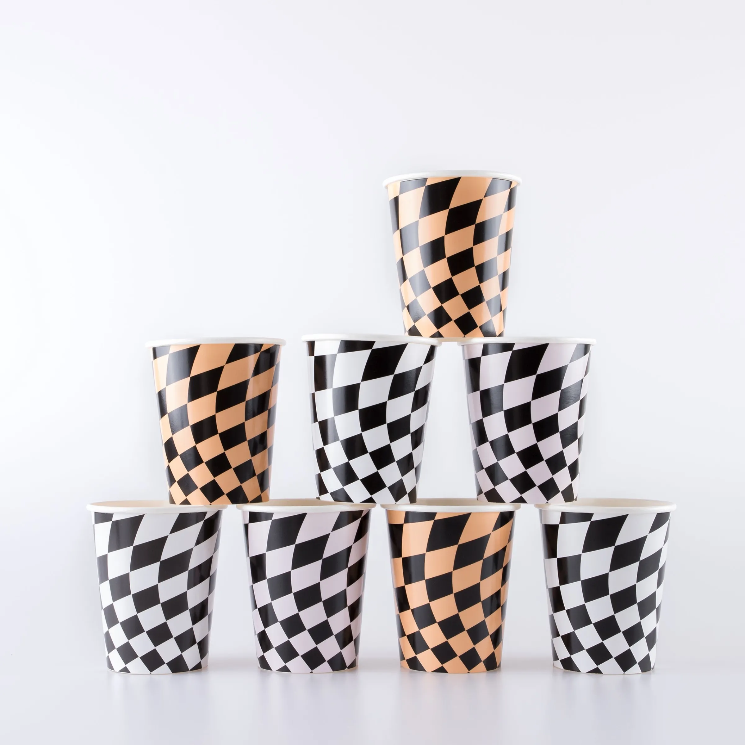 Halloween Checker Cups (x 8)>Meri Meri Fashion