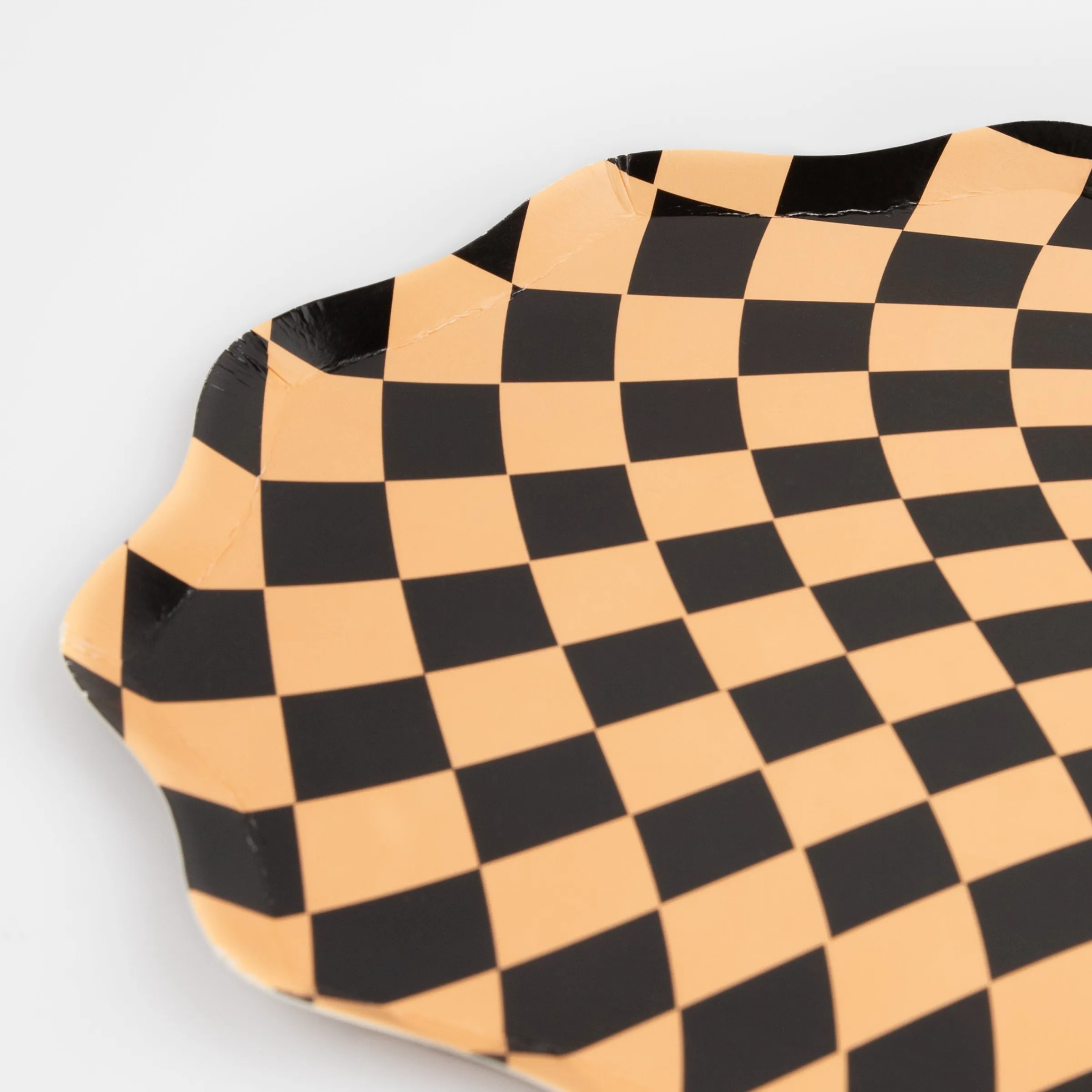 Halloween Checker Side Plates (x 8)>Meri Meri Fashion