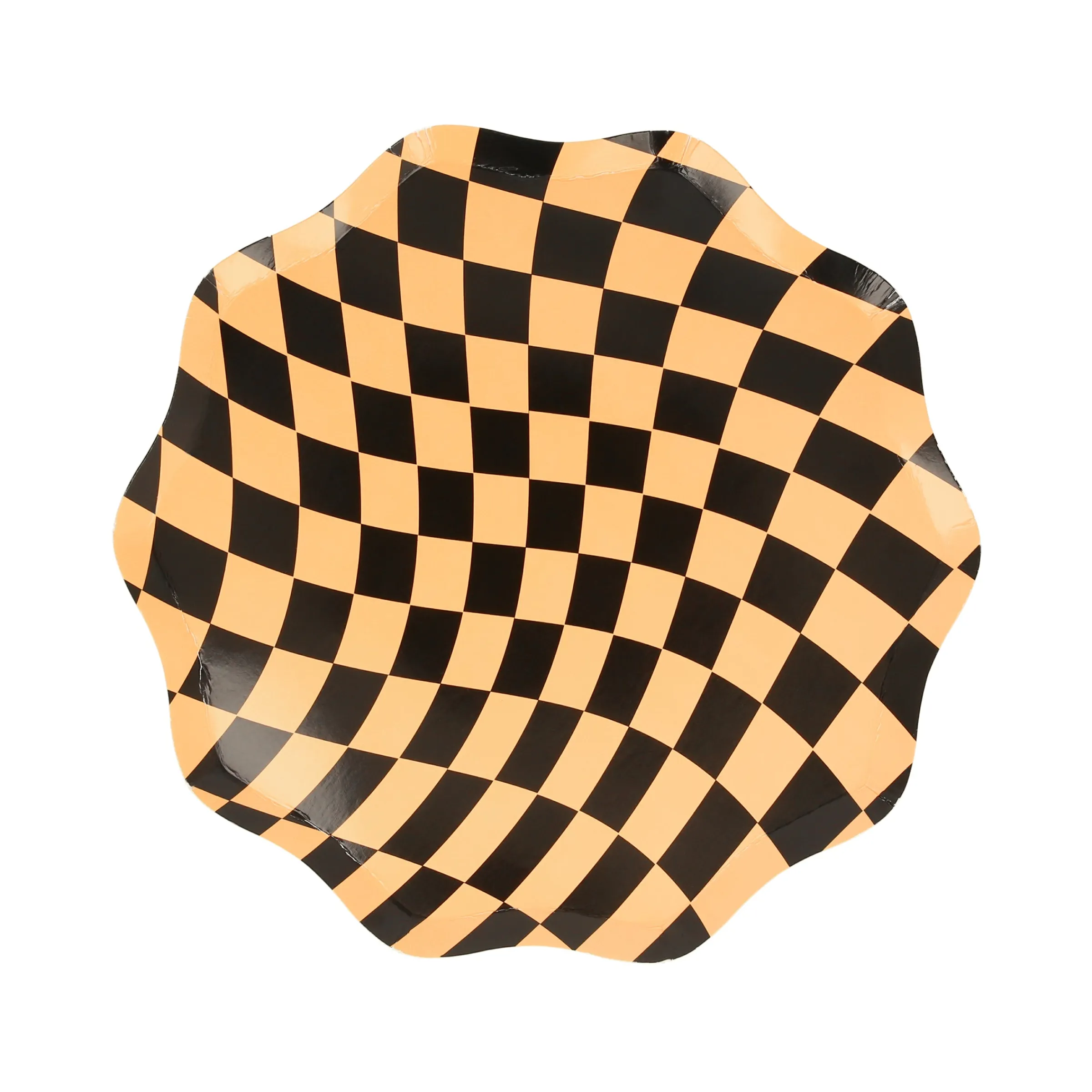 Halloween Checker Side Plates (x 8)>Meri Meri Fashion