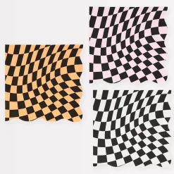 Halloween Checker Small Napkins (x 16)>Meri Meri New
