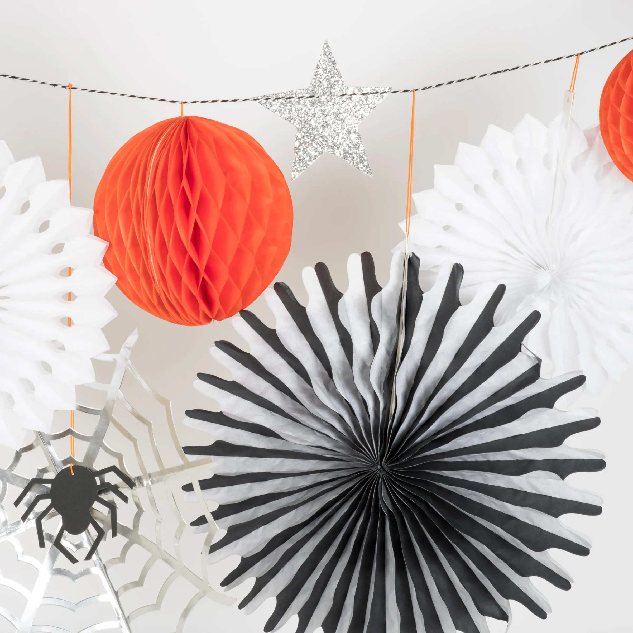 Halloween Honeycomb Shapes Garland>Meri Meri New
