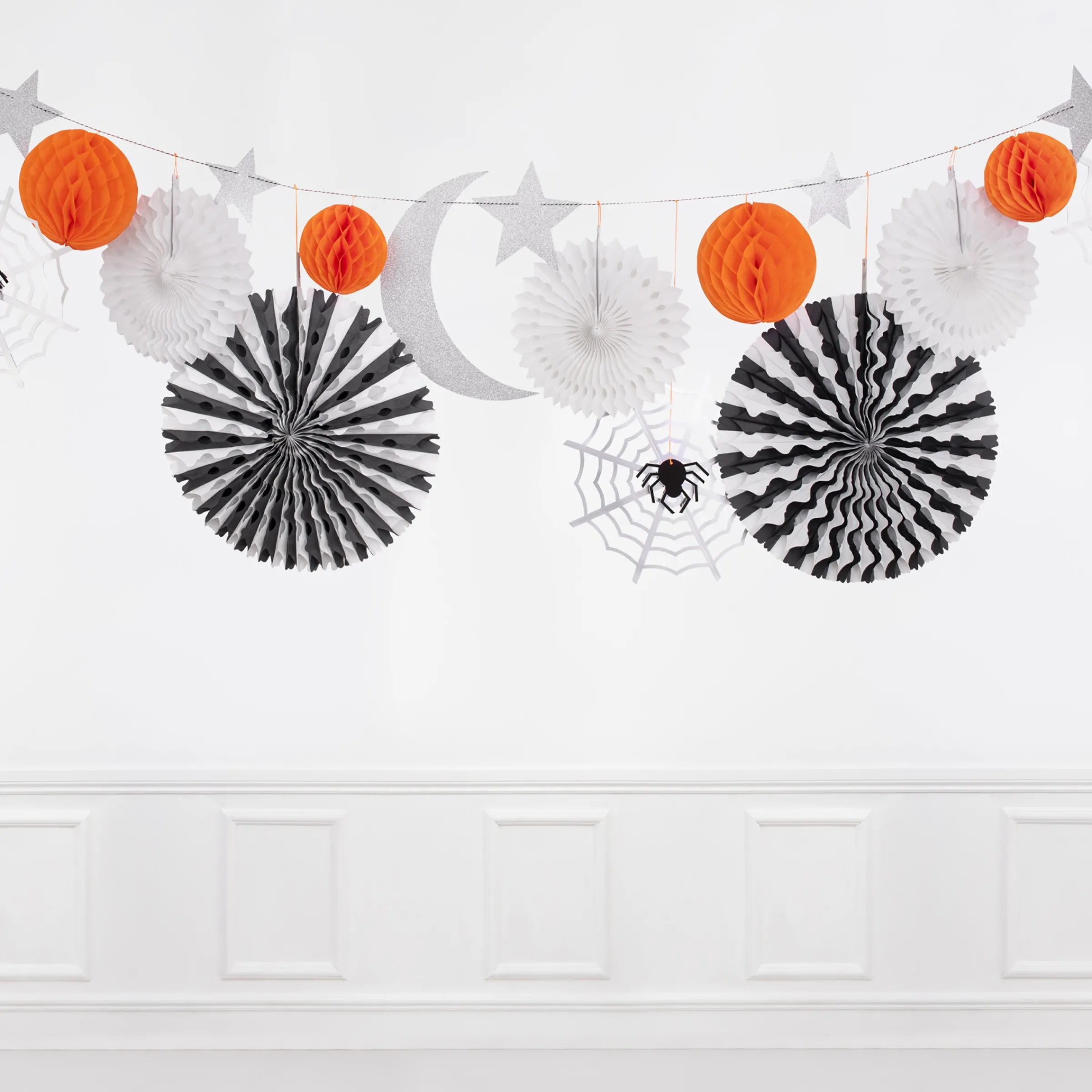 Halloween Honeycomb Shapes Garland>Meri Meri New