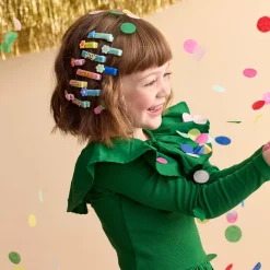 Happy Birthday Enamel Hair Clips (x 6)>Meri Meri New