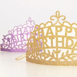 Happy Birthday Party Tiaras (x 8)><noscript><img width=
