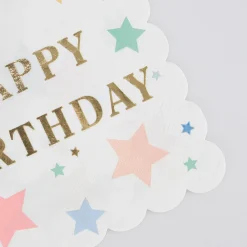 Happy Birthday Stars Large Napkins (x 16)>Meri Meri Fashion