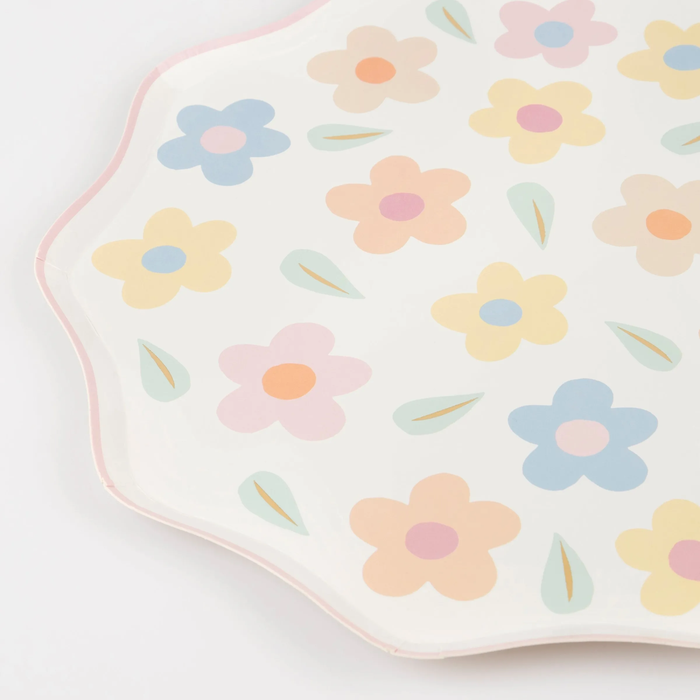 Happy Flowers Dinner Plates (x 8)>Meri Meri New