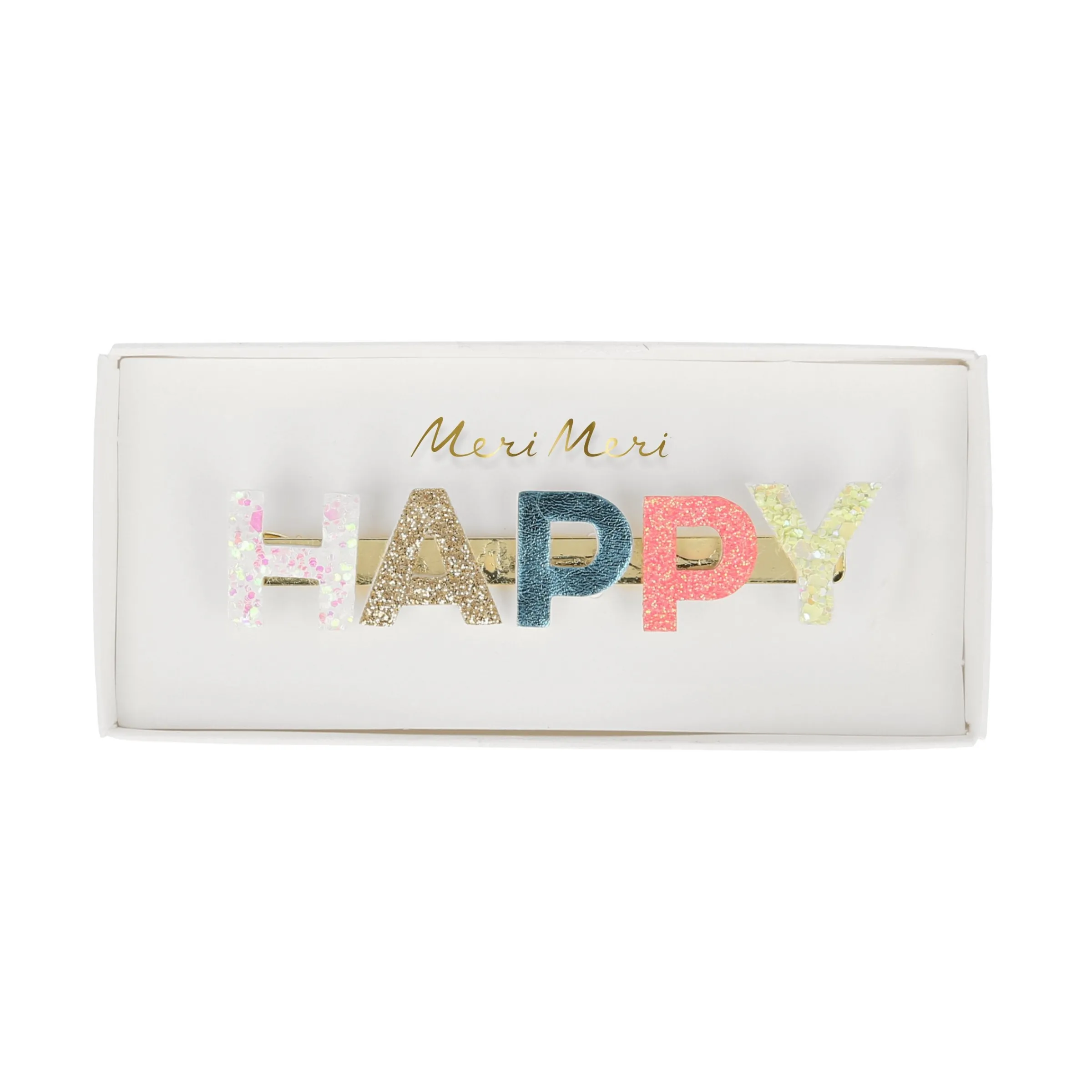 Happy Glitter Hair Clip>Meri Meri New