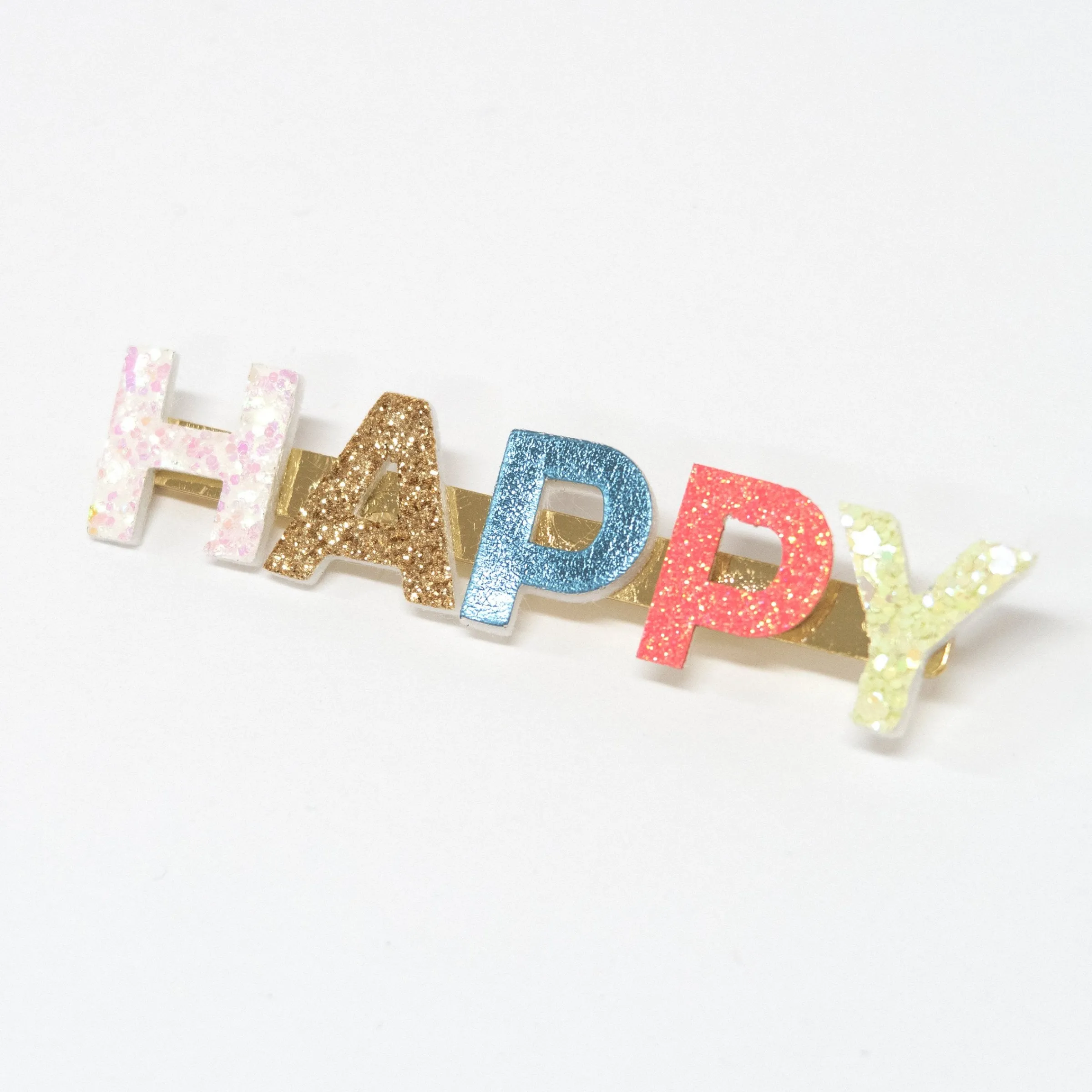 Happy Glitter Hair Clip>Meri Meri New