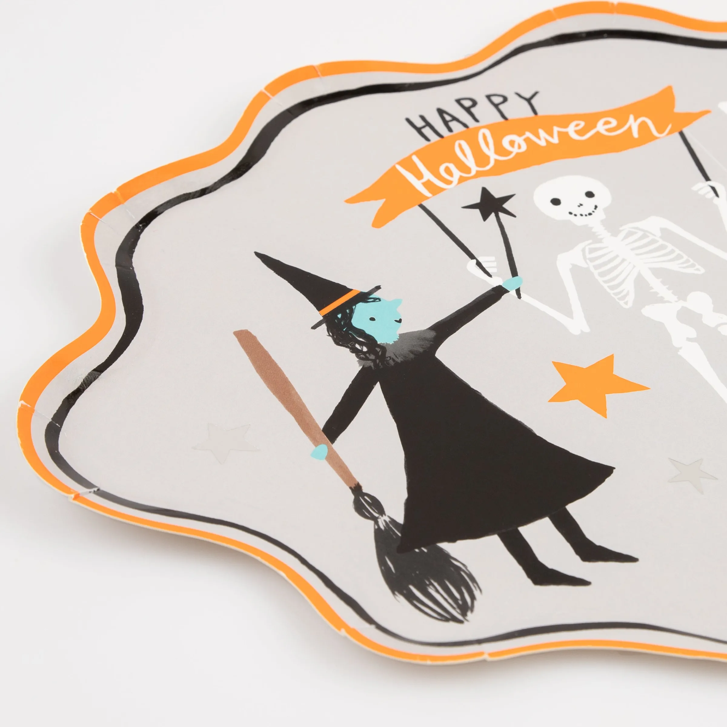 Happy Halloween Plates (x 8)>Meri Meri Sale
