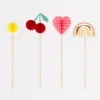 Happy Icons Cake Toppers (x 4)>Meri Meri Clearance
