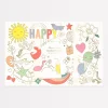 Happy Icons Coloring Placemats (x 8)>Meri Meri Discount