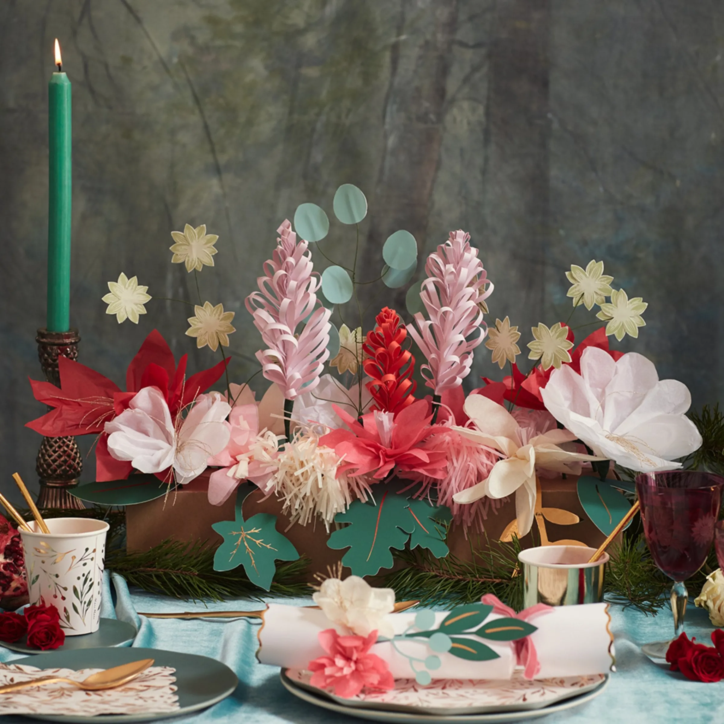 Hazel Gardiner Winter Floral Centerpiece>Meri Meri Fashion