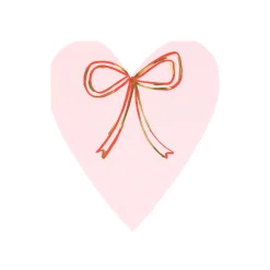 Heart With Bow Napkins (x 16)><noscript><img width=