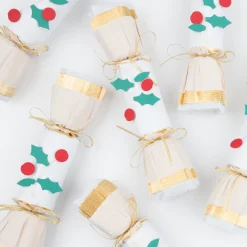 Holly Berry & Gold Crackers (x 6)><noscript><img width=