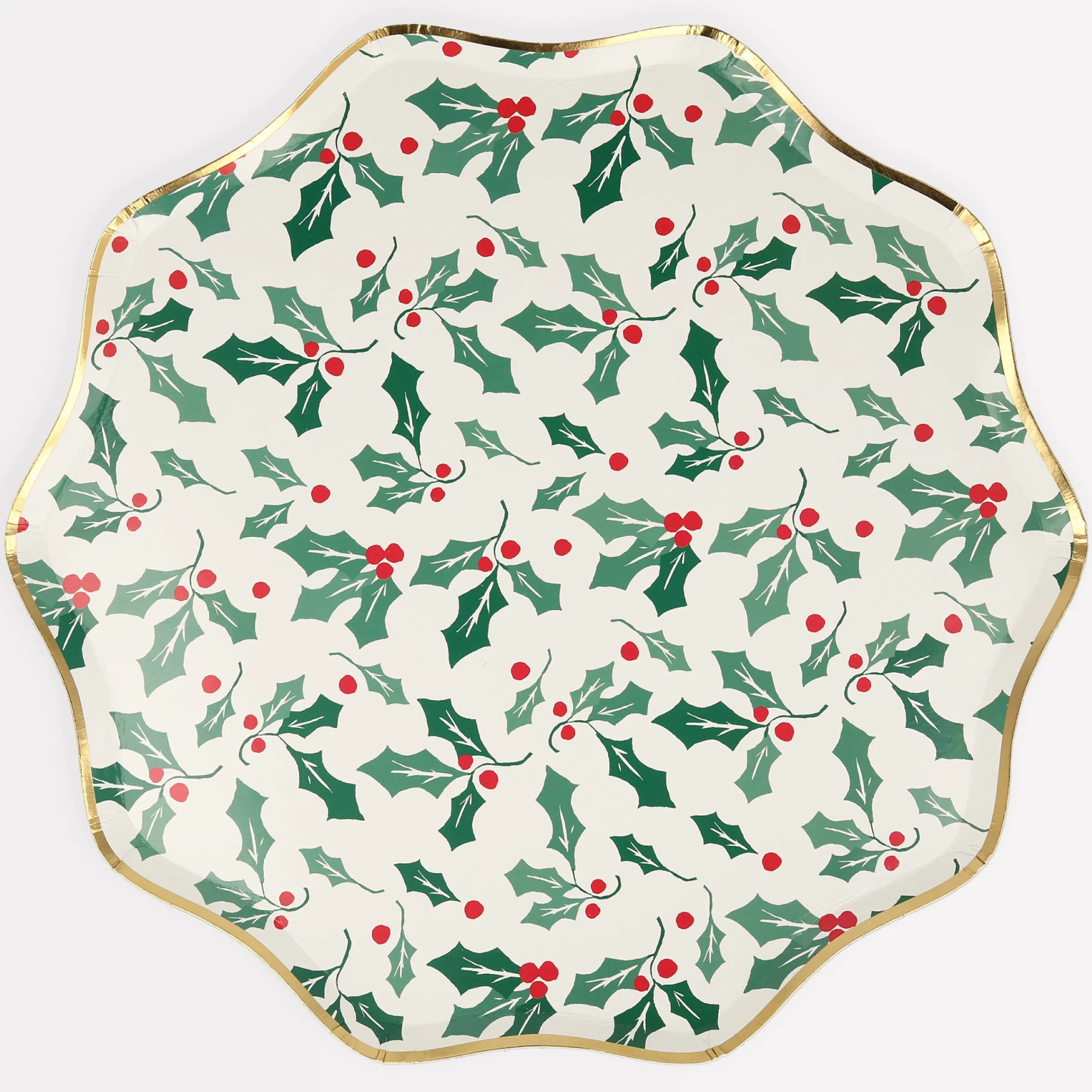 Holly Pattern Dinner Plates (x 8)>Meri Meri Fashion