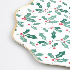 Holly Pattern Dinner Plates (x 8)>Meri Meri Fashion