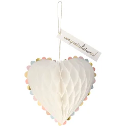 Honeycomb Heart Wedding Card><noscript><img width=