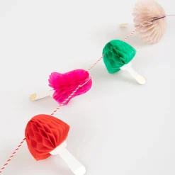 Honeycomb Mushrooms Mini Garland>Meri Meri Clearance
