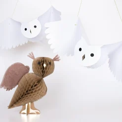 Honeycomb Owls (x 3)>Meri Meri New