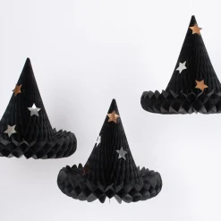 Honeycomb Witch Hat Decorations (x 3)>Meri Meri Discount