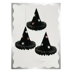 Honeycomb Witch Hat Decorations (x 3)><noscript><img width=
