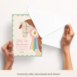 Horses Download & Print Invitation><noscript><img width=