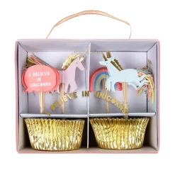 I Believe In Unicorns Cupcake Kit (x 24 toppers)>Meri Meri Online