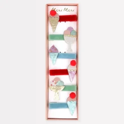 Ice Cream Hair Clips (x 6)>Meri Meri Outlet