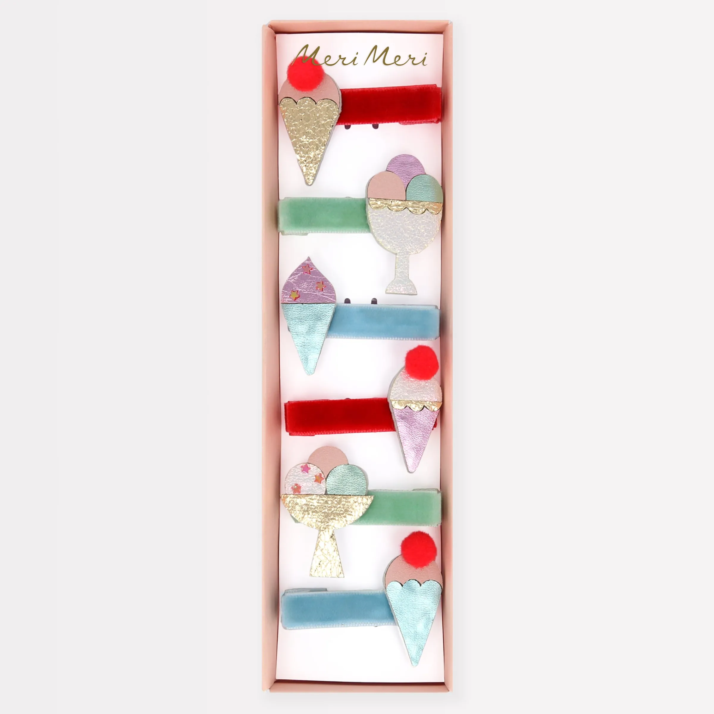 Ice Cream Hair Clips (x 6)>Meri Meri Outlet