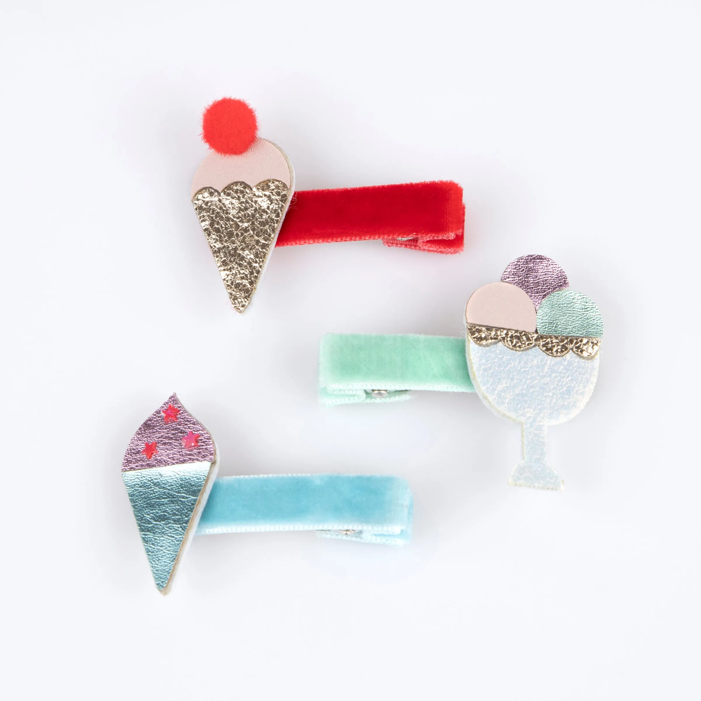Ice Cream Hair Clips (x 6)>Meri Meri Outlet