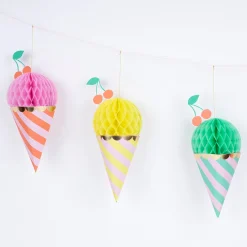 Ice Cream Honeycomb Garland><noscript><img width=