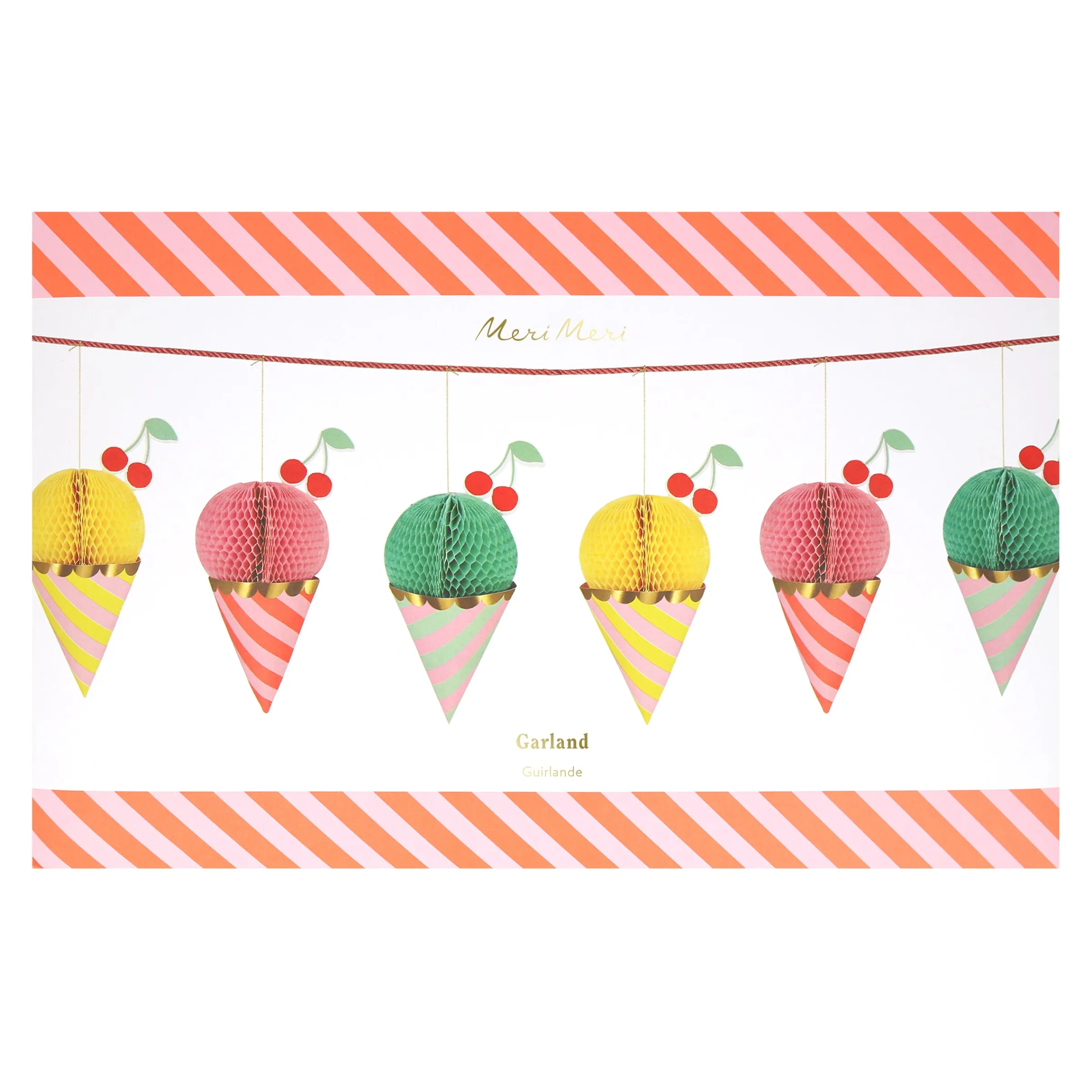Ice Cream Honeycomb Garland>Meri Meri Outlet