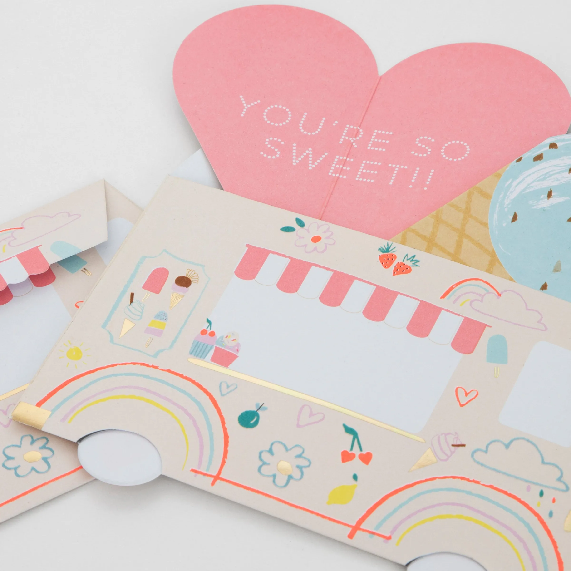 Ice Cream Valentine's Cards (x 12)>Meri Meri Best
