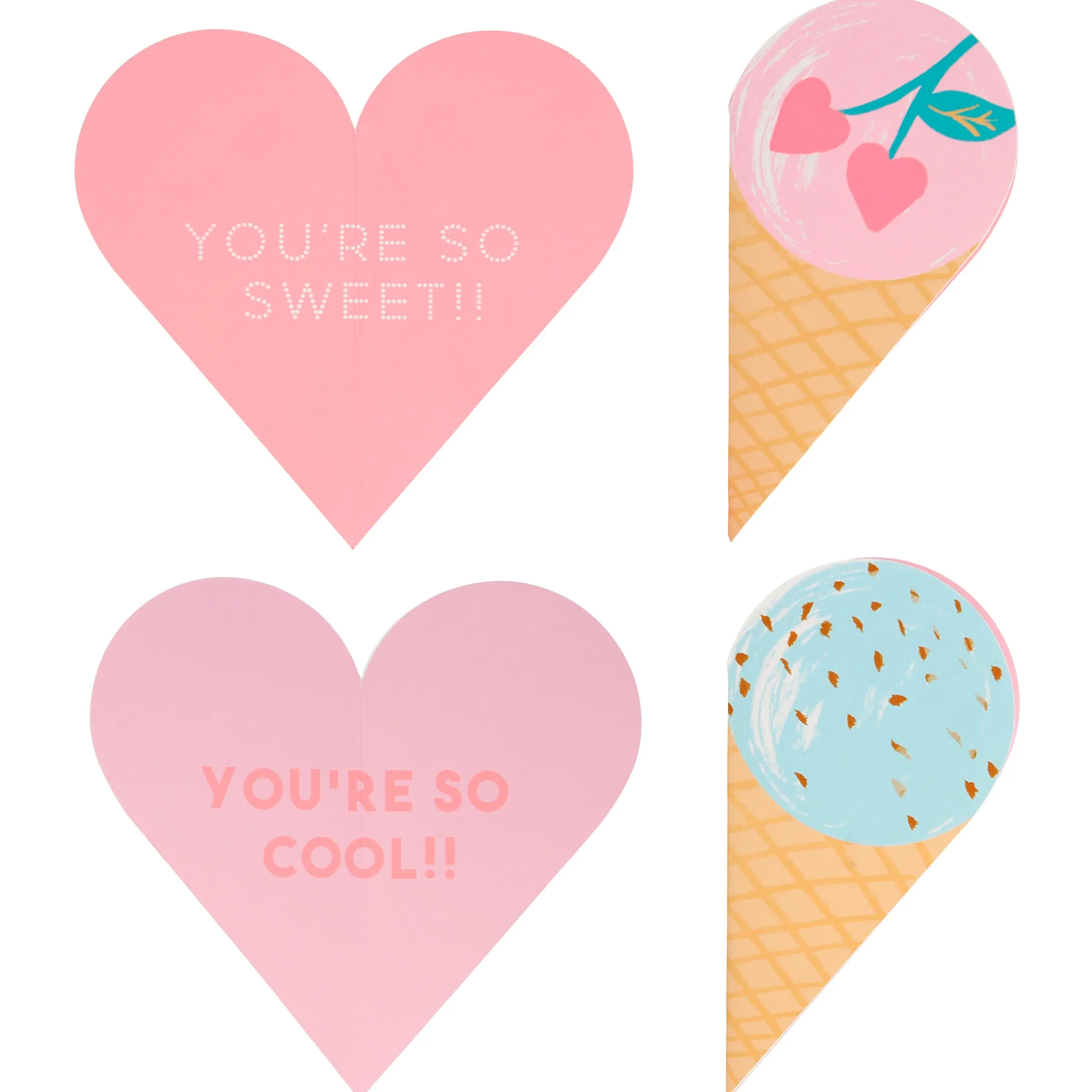 Ice Cream Valentine's Cards (x 12)>Meri Meri Best