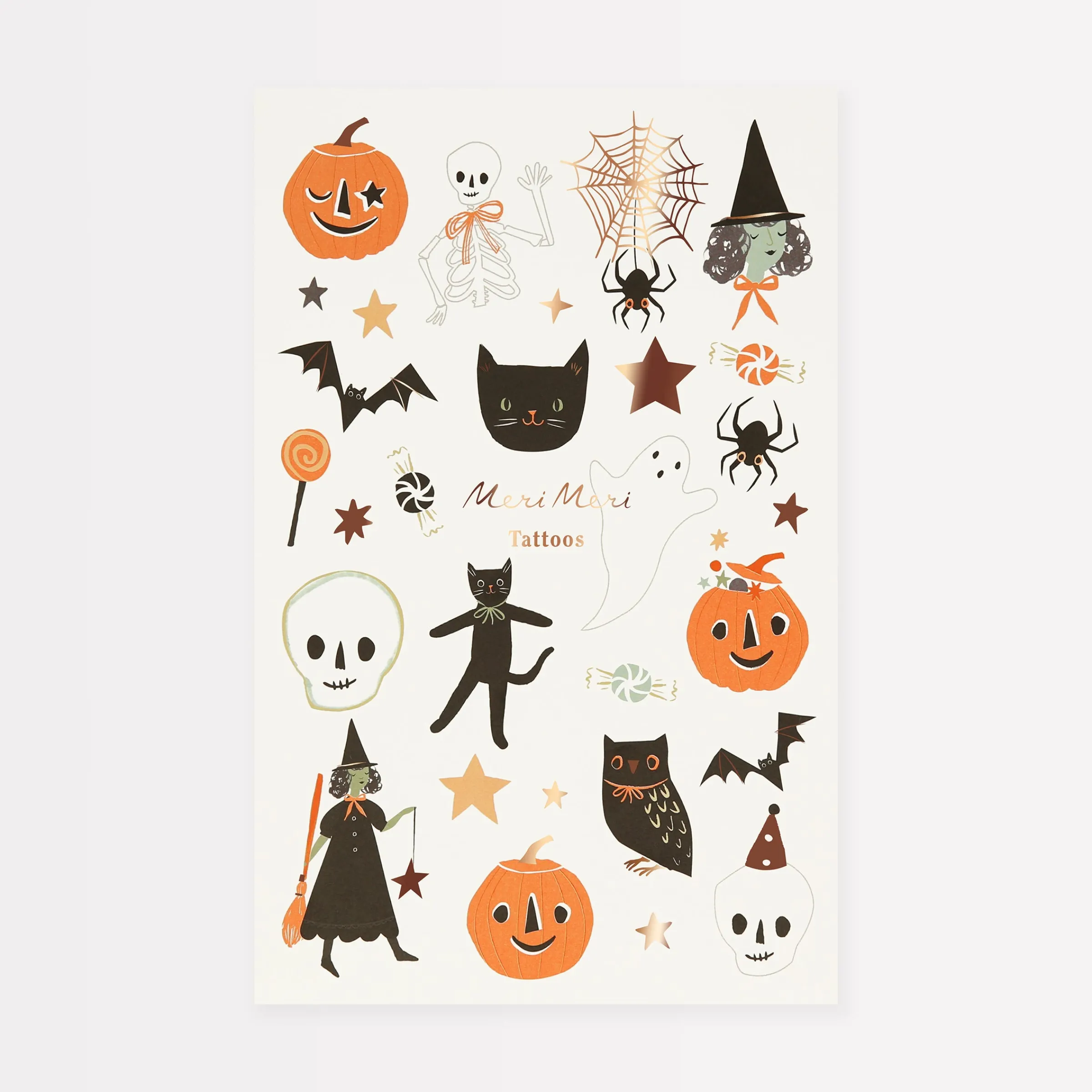 It's Halloween! Temporary Tattoos (x 2 sheets)>Meri Meri Clearance